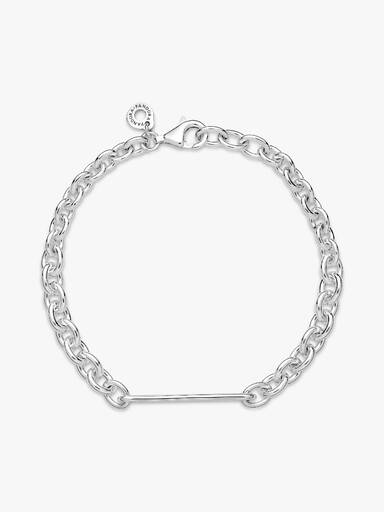 Brazalete de eslabones con barra grabable