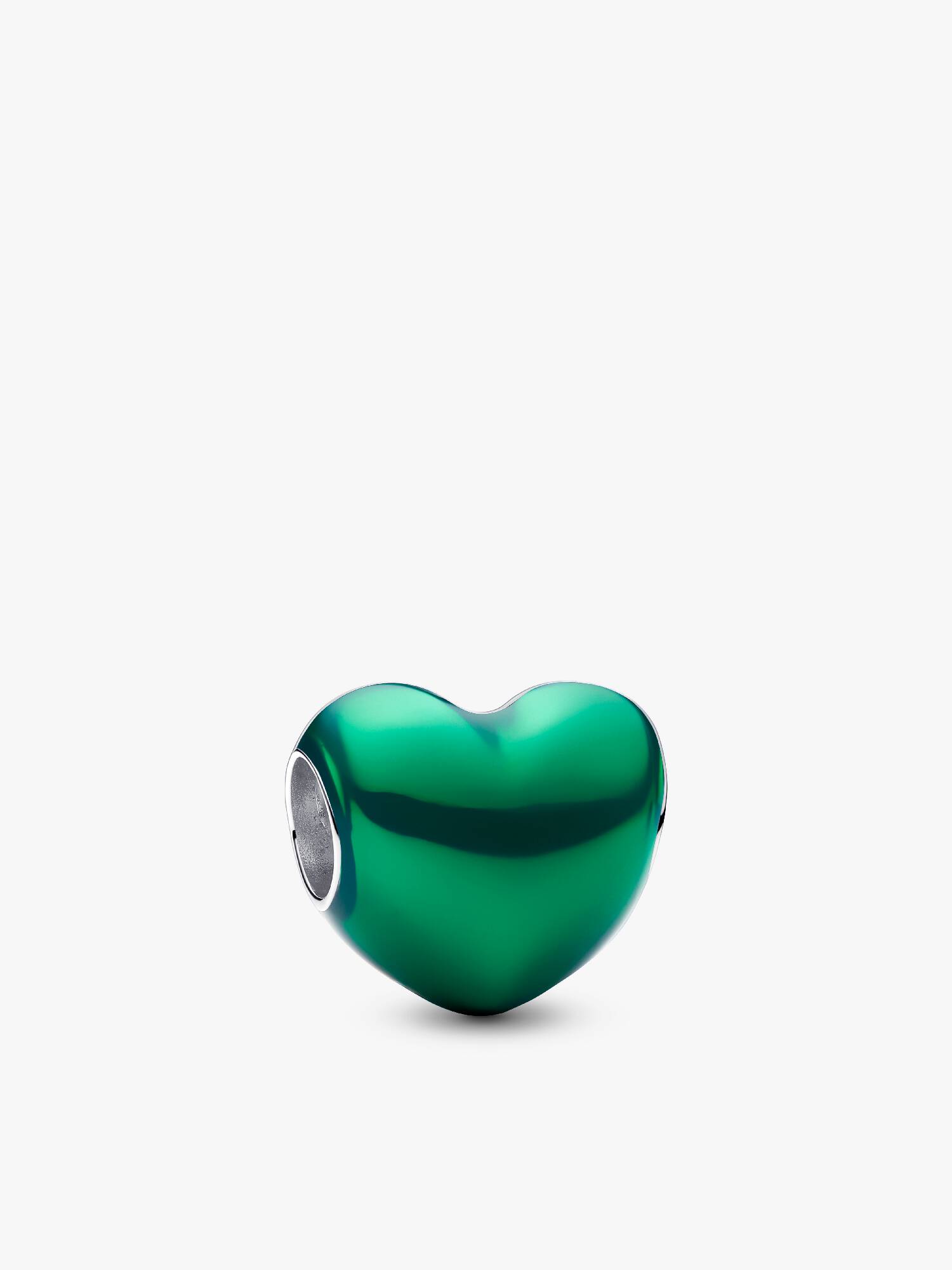 Charm Corazón Metálico Verde