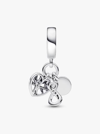 Charm Colgante de familia triple Infinito