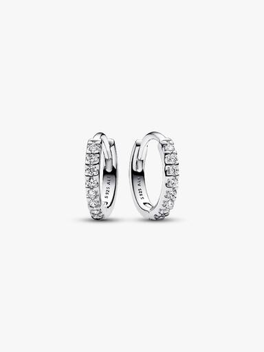 Aretes de aro Abrazo Brillante