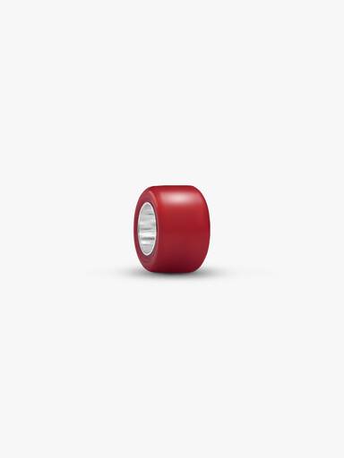 Mini charm de cristal Murano rojo