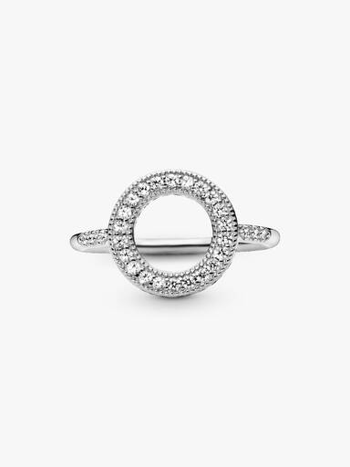 Anillo Halo brillante