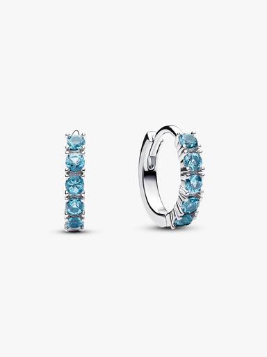 Aretes Huggie azul claro