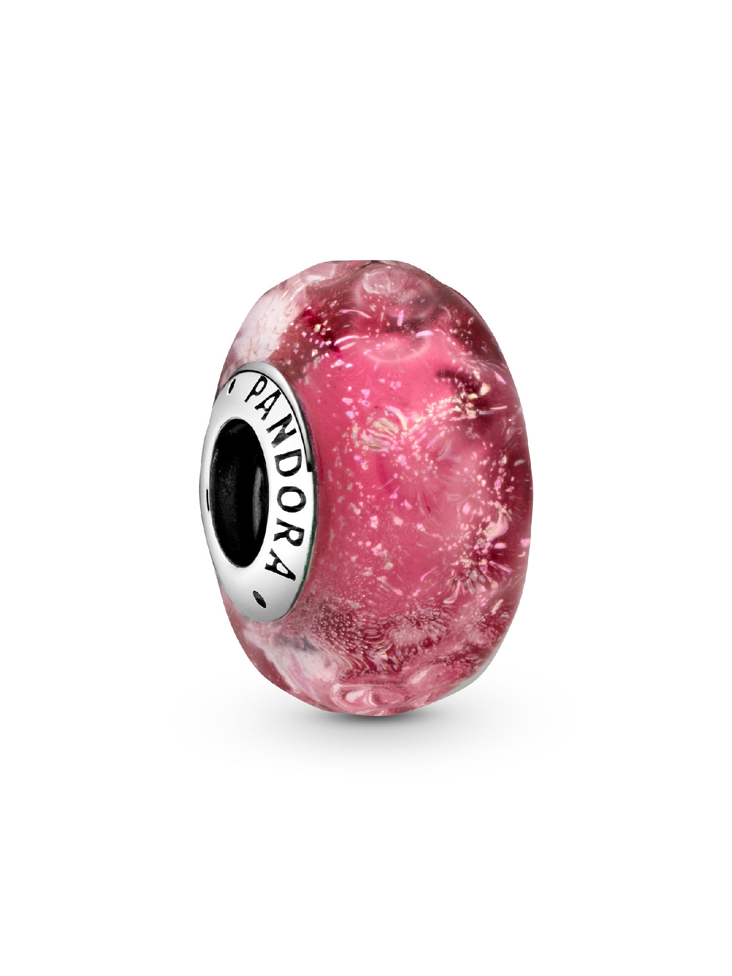 Charm de cristal Murano rosa Fantasía de Ondas