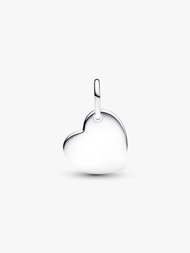 Charm colgante Corazón grabable con piedra azul turquesa