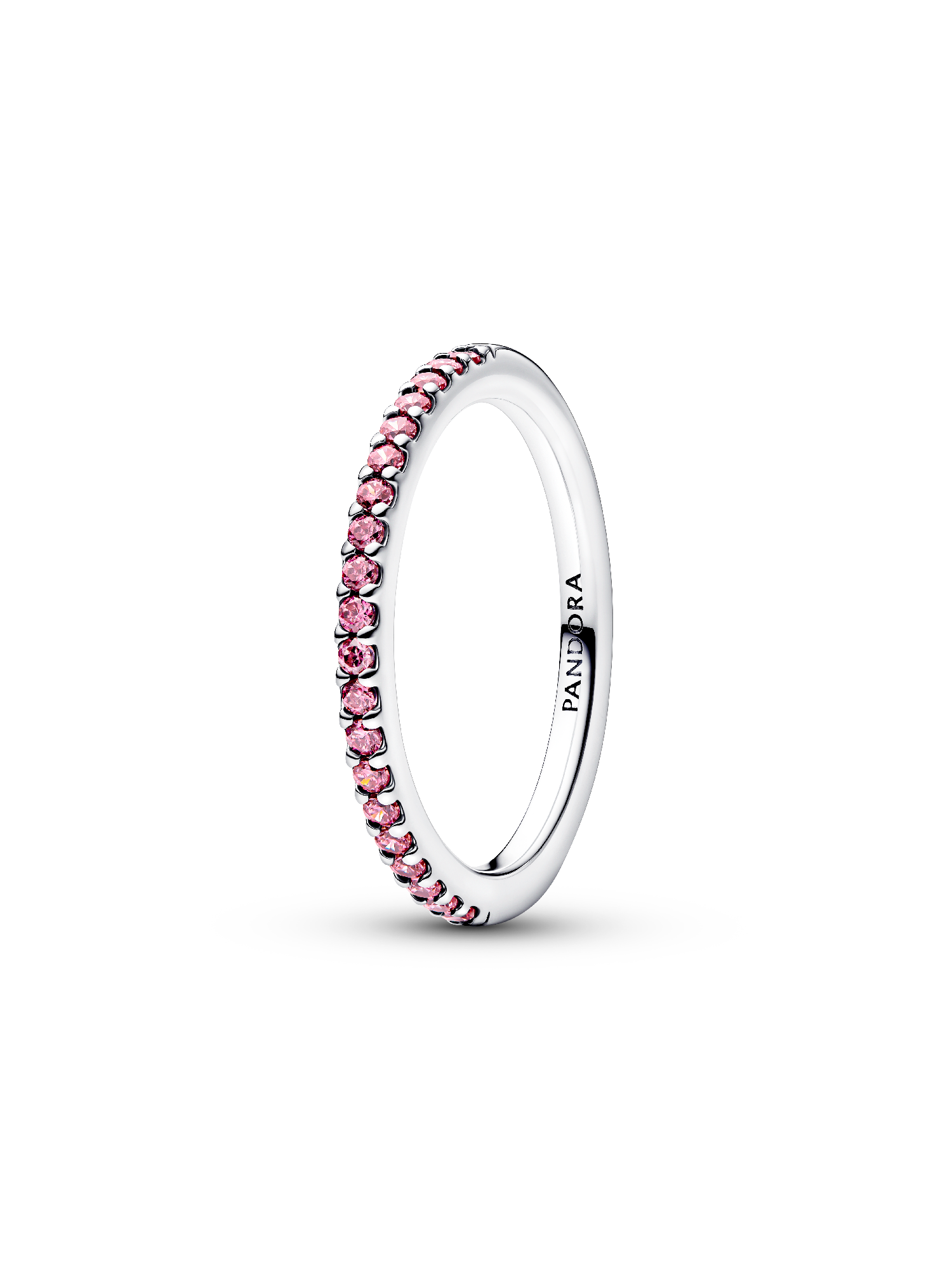 Anillo Banda Rosa Brillante