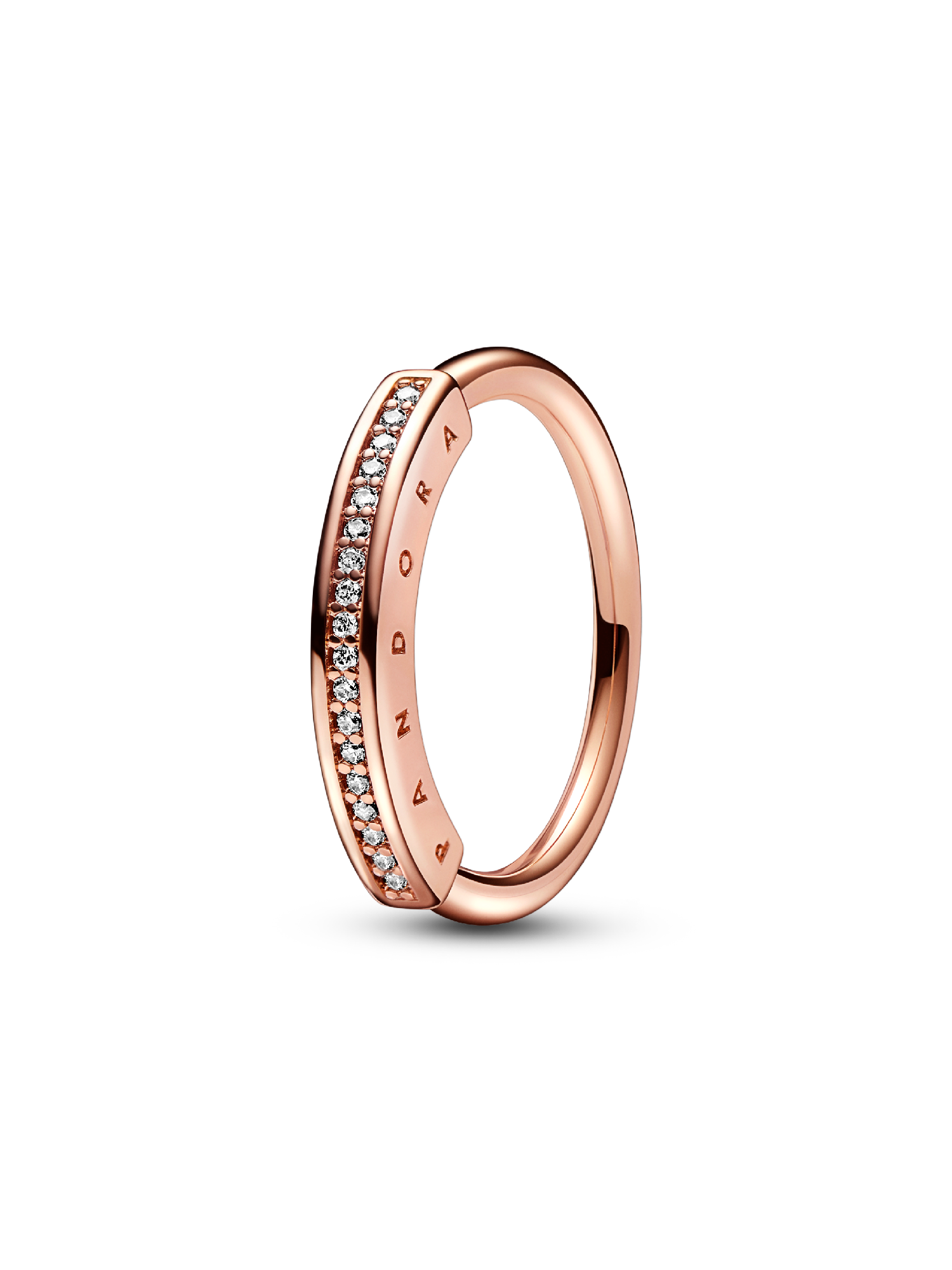 Anillo I-D en pavé Pandora Signature