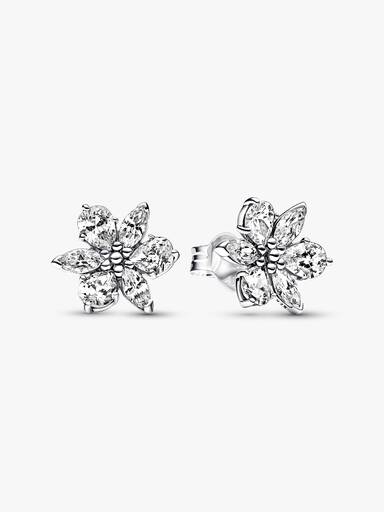 Aretes de botón Racimo herbario reluciente