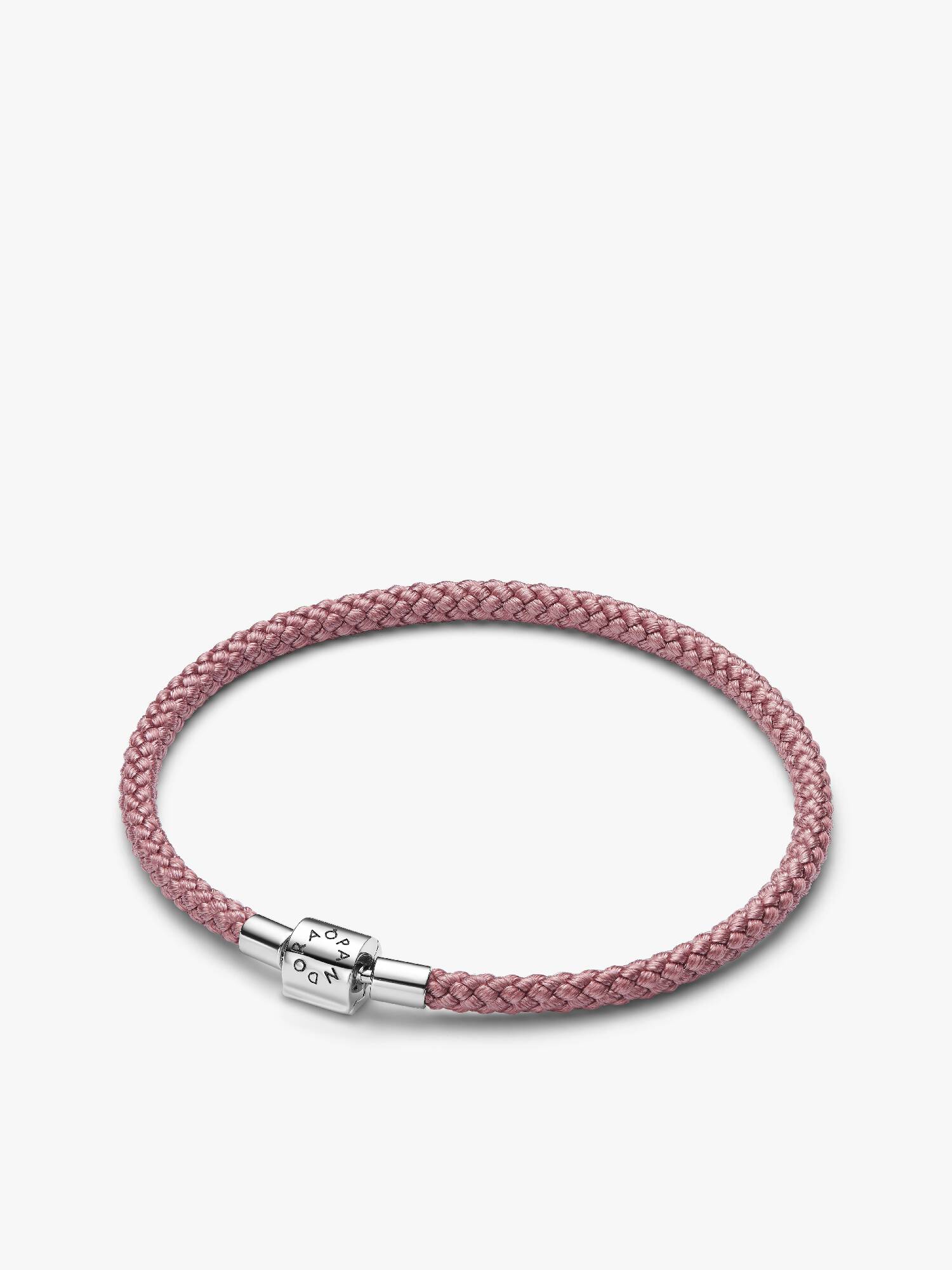 Brazalete de cordón rosado brillante