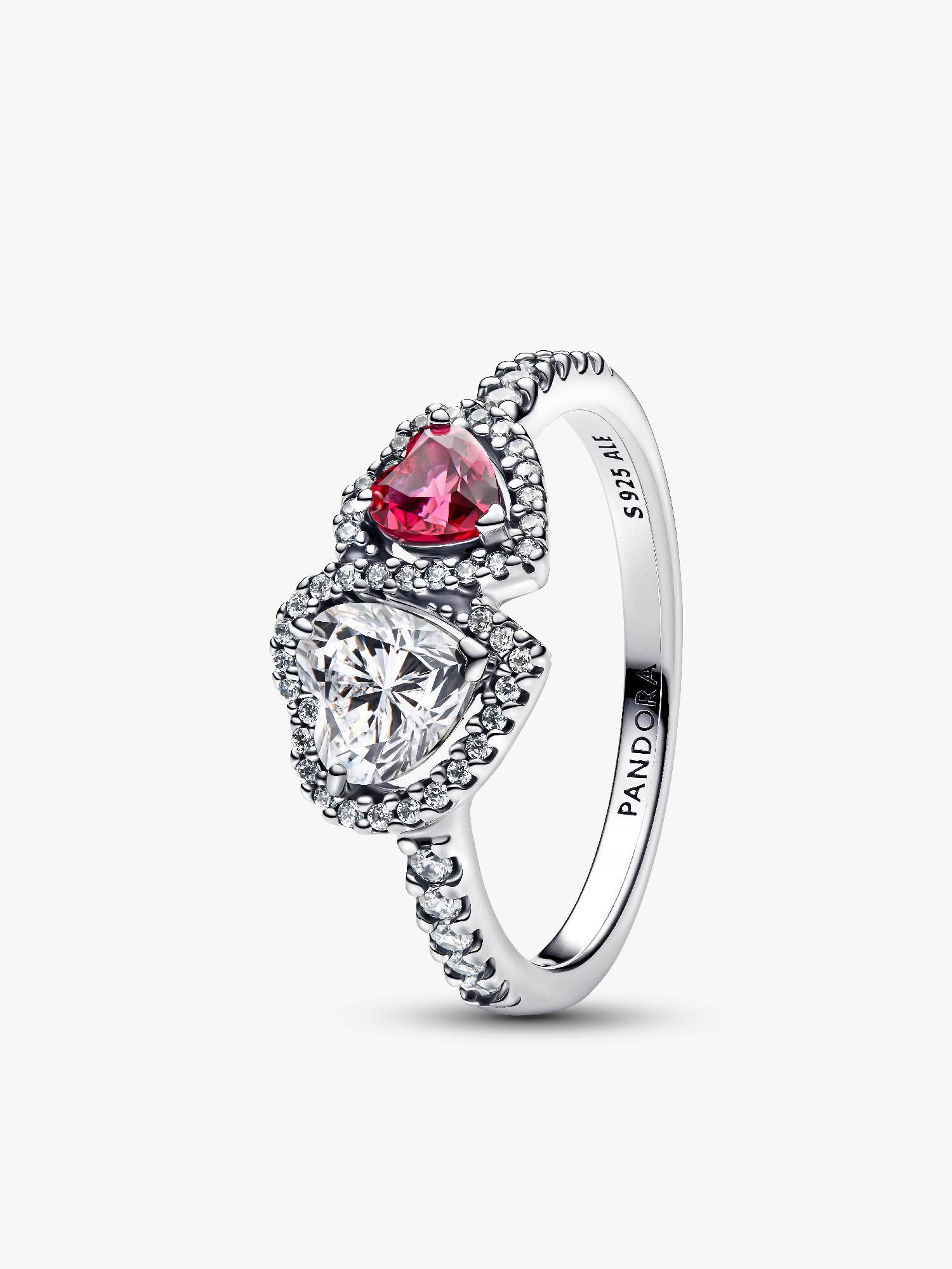 Anillo Corazones con Halo