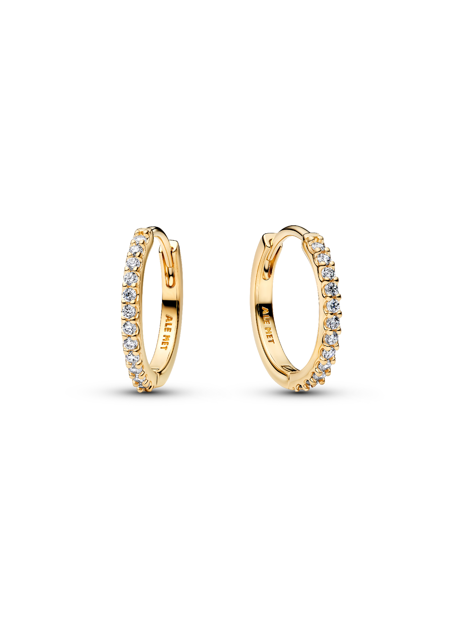Aretes de Aro Mini Onda Resplandeciente