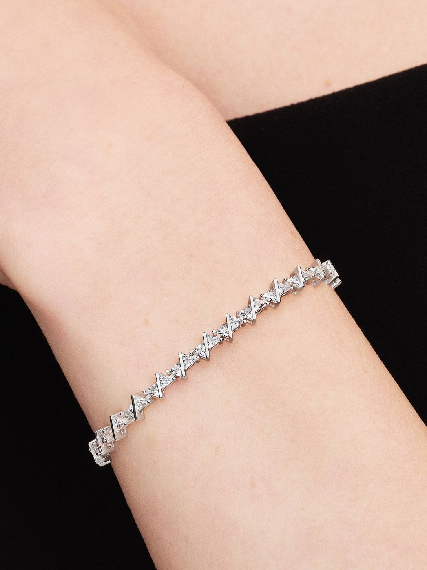 Pulsera de tenis Triángulo reluciente