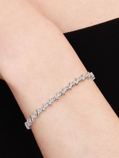 Pulsera de tenis Triángulo reluciente