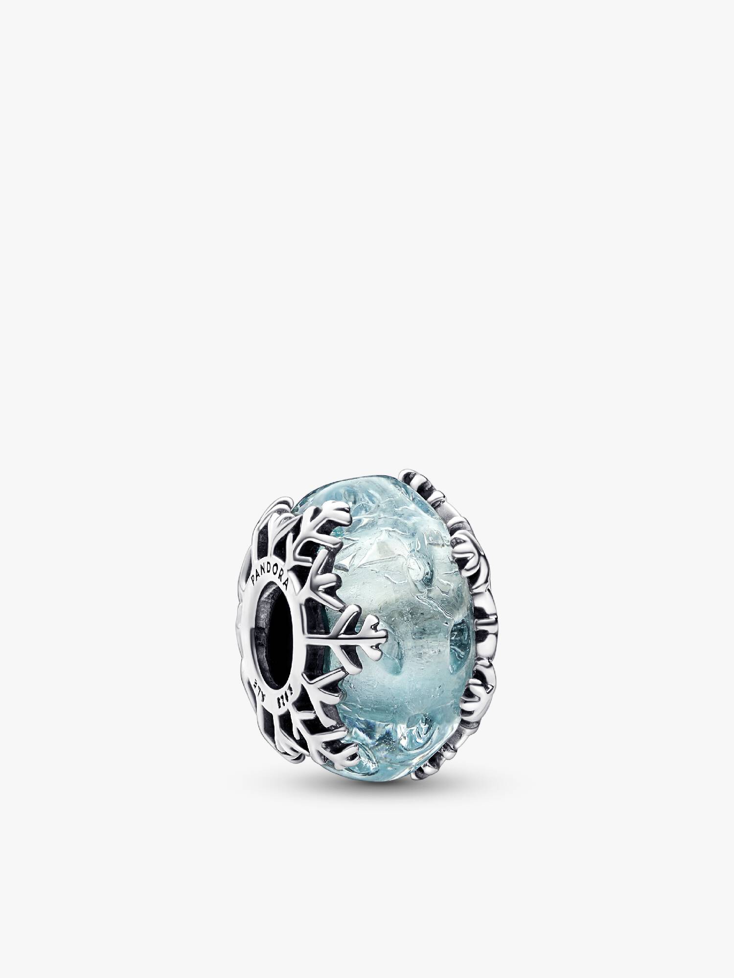 Charm de cristal Murano Copo de nieve Azul invierno