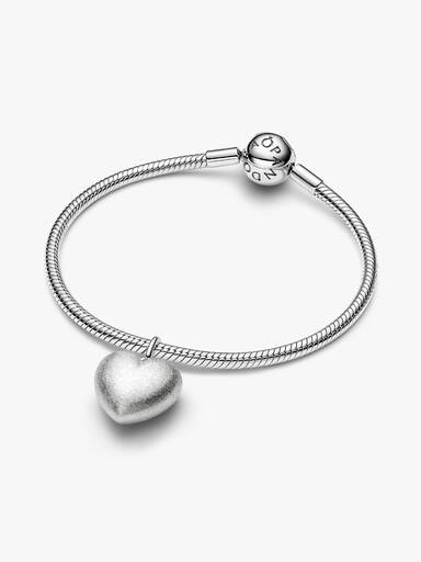 Charm Colgante Corazón Acolchado Mate