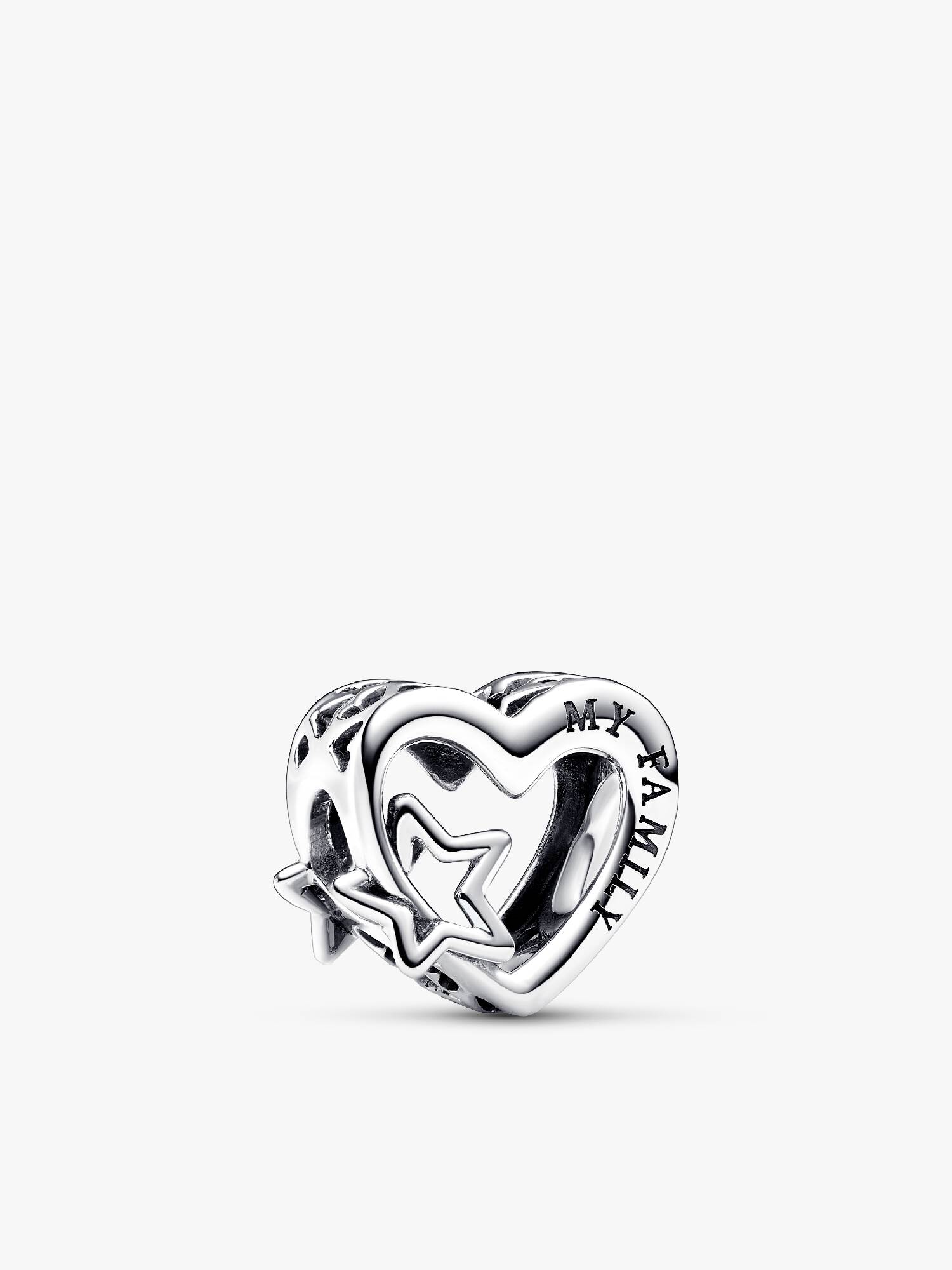 Charm calado Corazón de familia y estrella