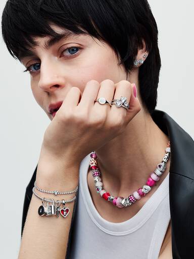 Brazalete de tenis Corazón reluciente