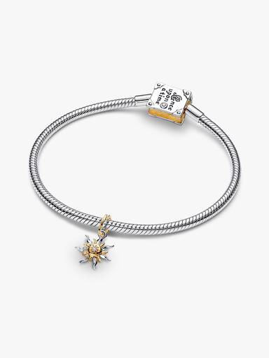 Charm Colgante Flor Solar de Rapunzel de Disney con Diamante de Laboratorio