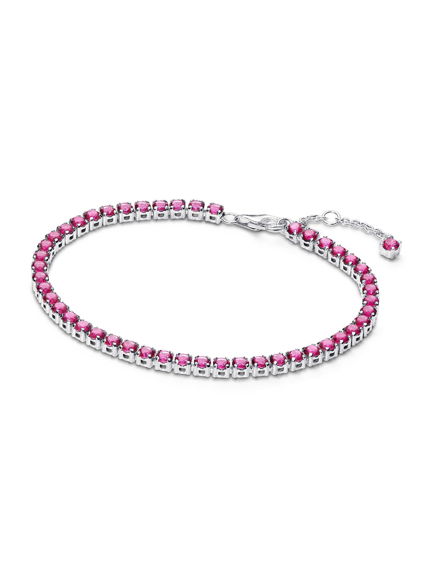 Brazalete de tenis rosa reluciente