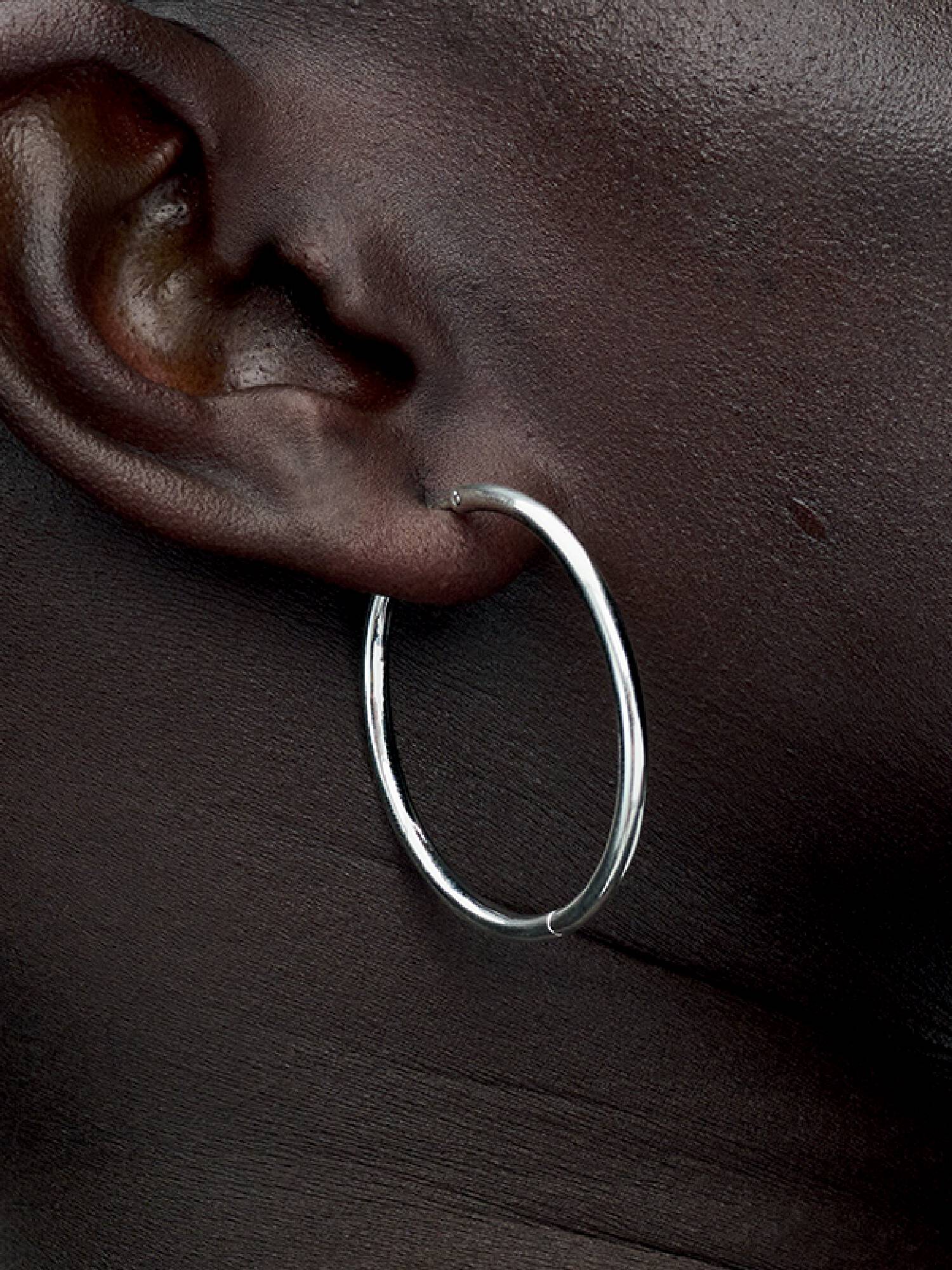 Aretes de aro para charm de 40 mm