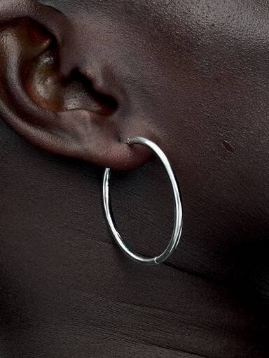 Aretes de aro para charm de 40 mm
