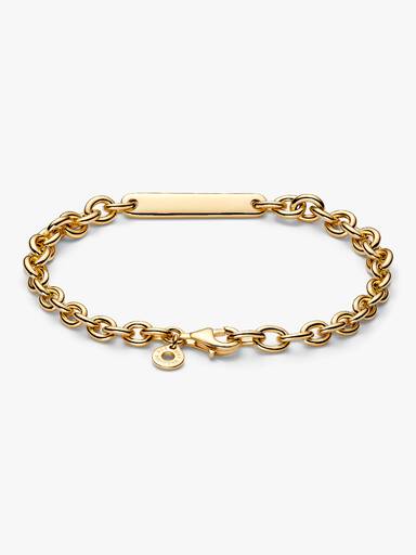 Brazalete de eslabones con barra grabable