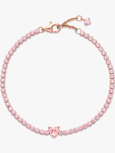 Brazalete de tenis Corazón reluciente