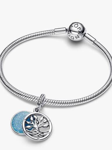 Charm colgante doble Árbol Infinito que brilla en la oscuridad