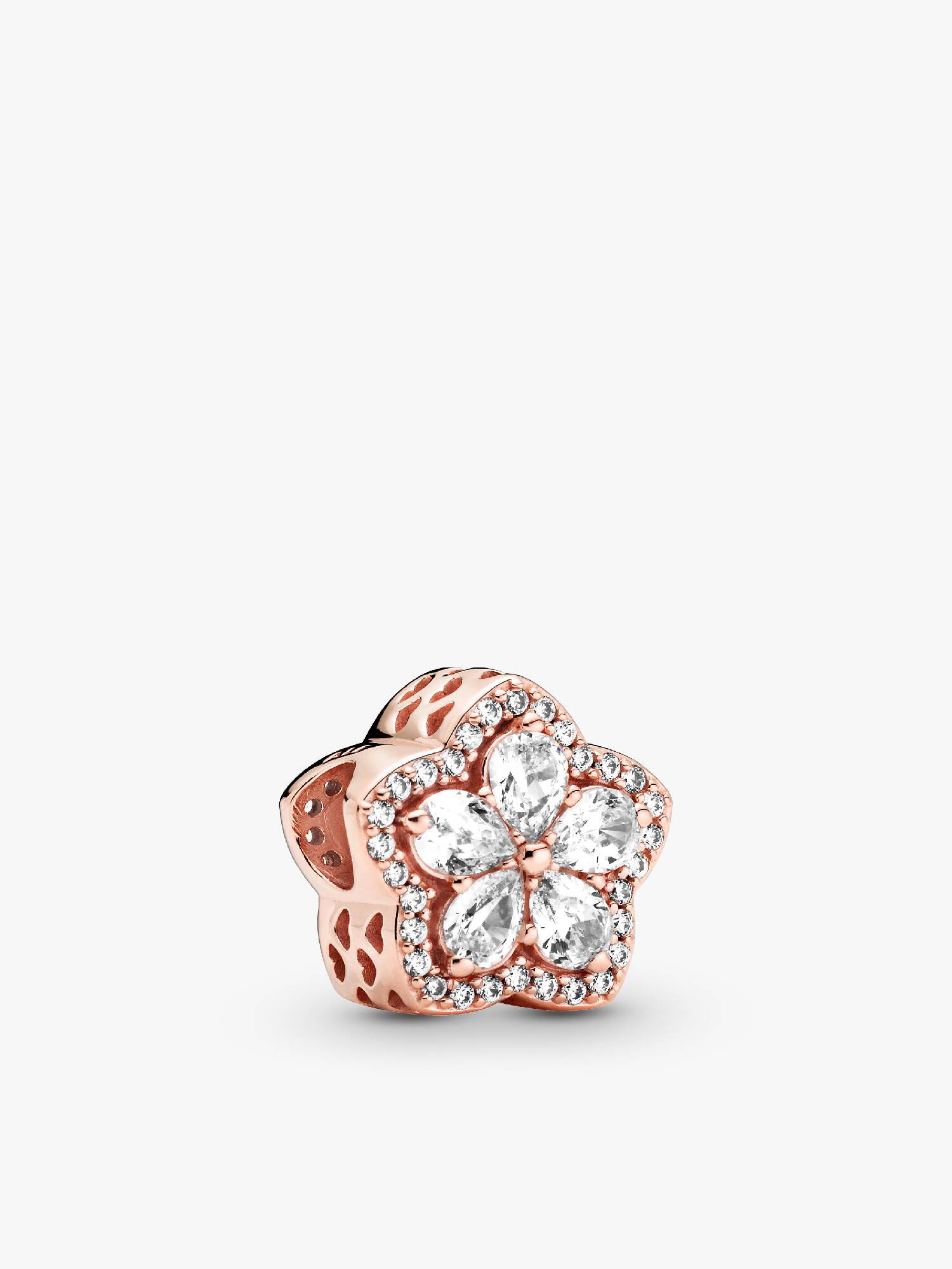 Charm Flor brillante en pavé