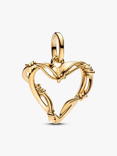 Charm colgante Corazón de alambre