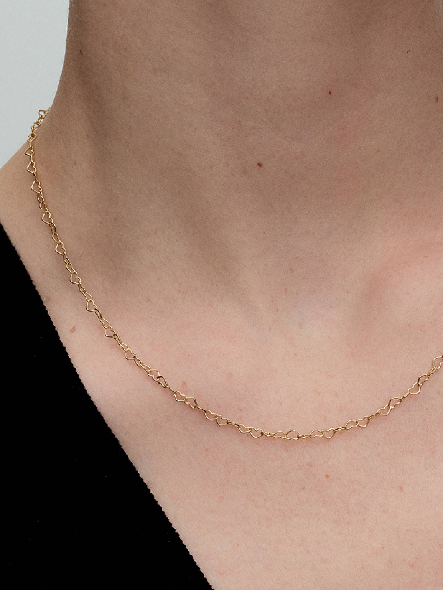 Collar Collier Corazones entrelazados