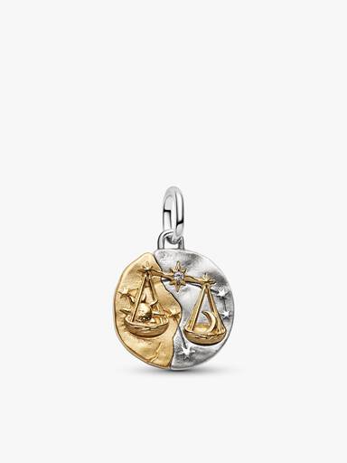 Pulsera con charm de medallón de Libra