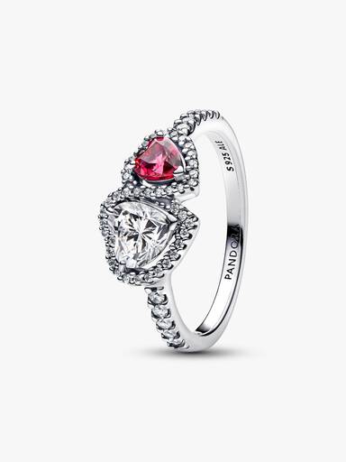 Anillo Corazones con Halo