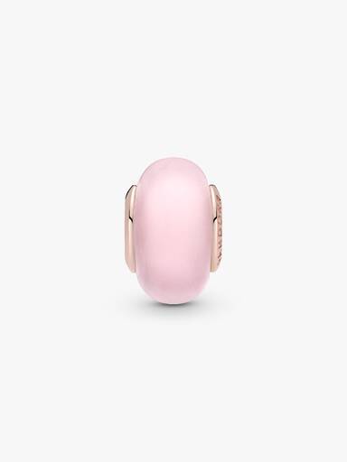 Charm de cristal Murano Rosa Mate