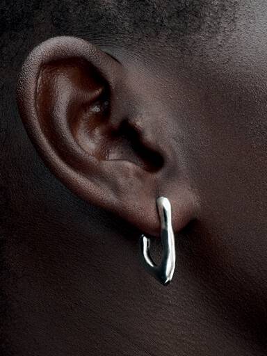 Aretes de aro Abiertos con forma orgánica en V