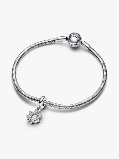 Charm colgante Huella de mascota reluciente