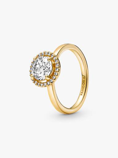 Anillo Halo redondo brillante