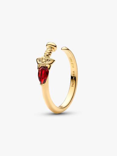 Anillo abierto con espada de Mulan de Disney