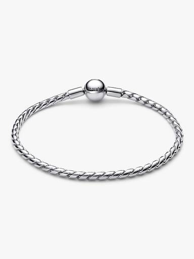 Brazalete de cadena trenzada con broche redondo