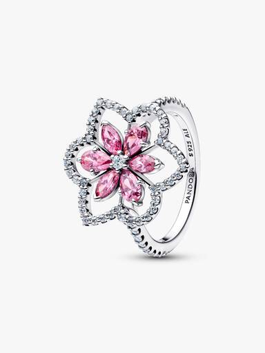 Anillo Cóctel Doble Flor