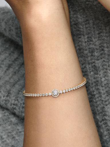 Brazalete de tenis Halo reluciente