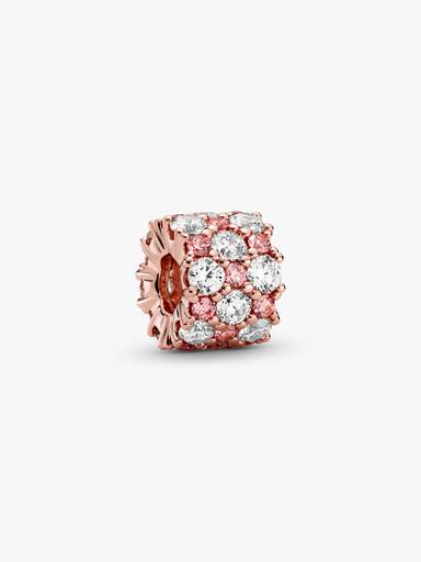Charm Brillo rosa y transparente