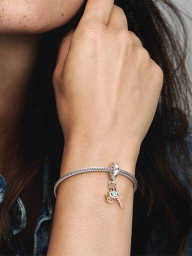 Charm colgante Hamsa, el Ojo que todo lo ve y Pluma de espiritualidad