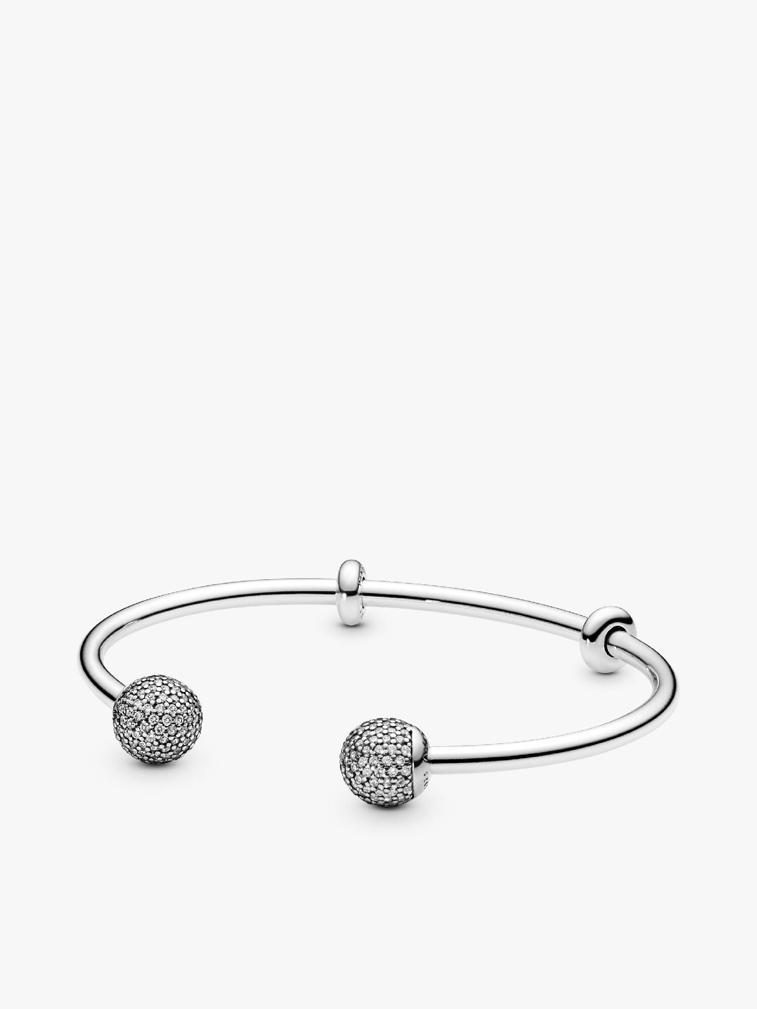 Brazalete Abierto con Pavé Pandora Moments