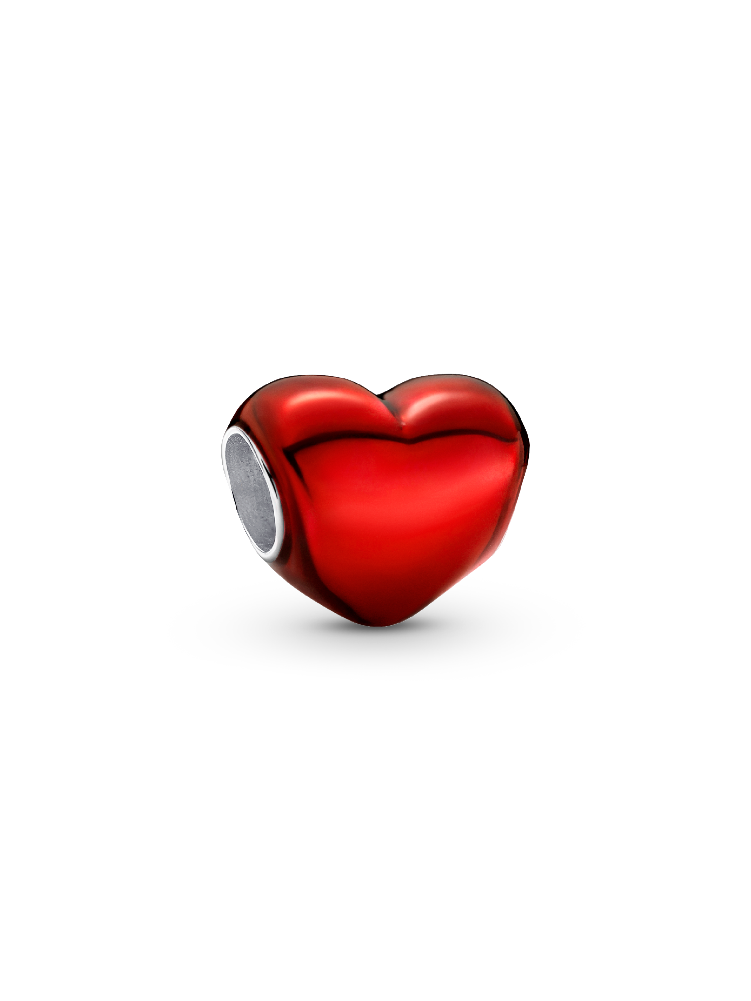 Charm Corazón metálico rojo