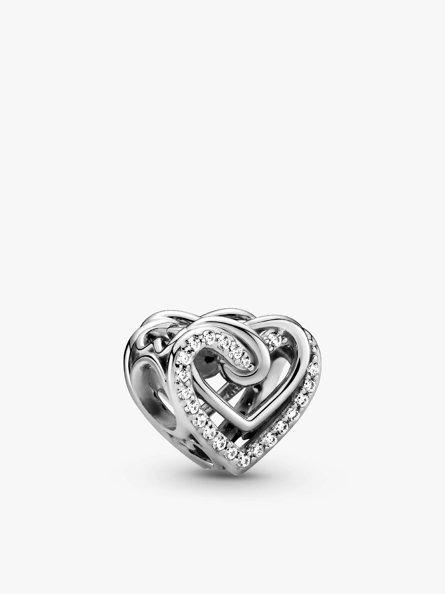 Charm Corazones entrelazados resplandecientes
