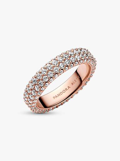 Anillo Hilera de pavé doble de Pandora Timeless
