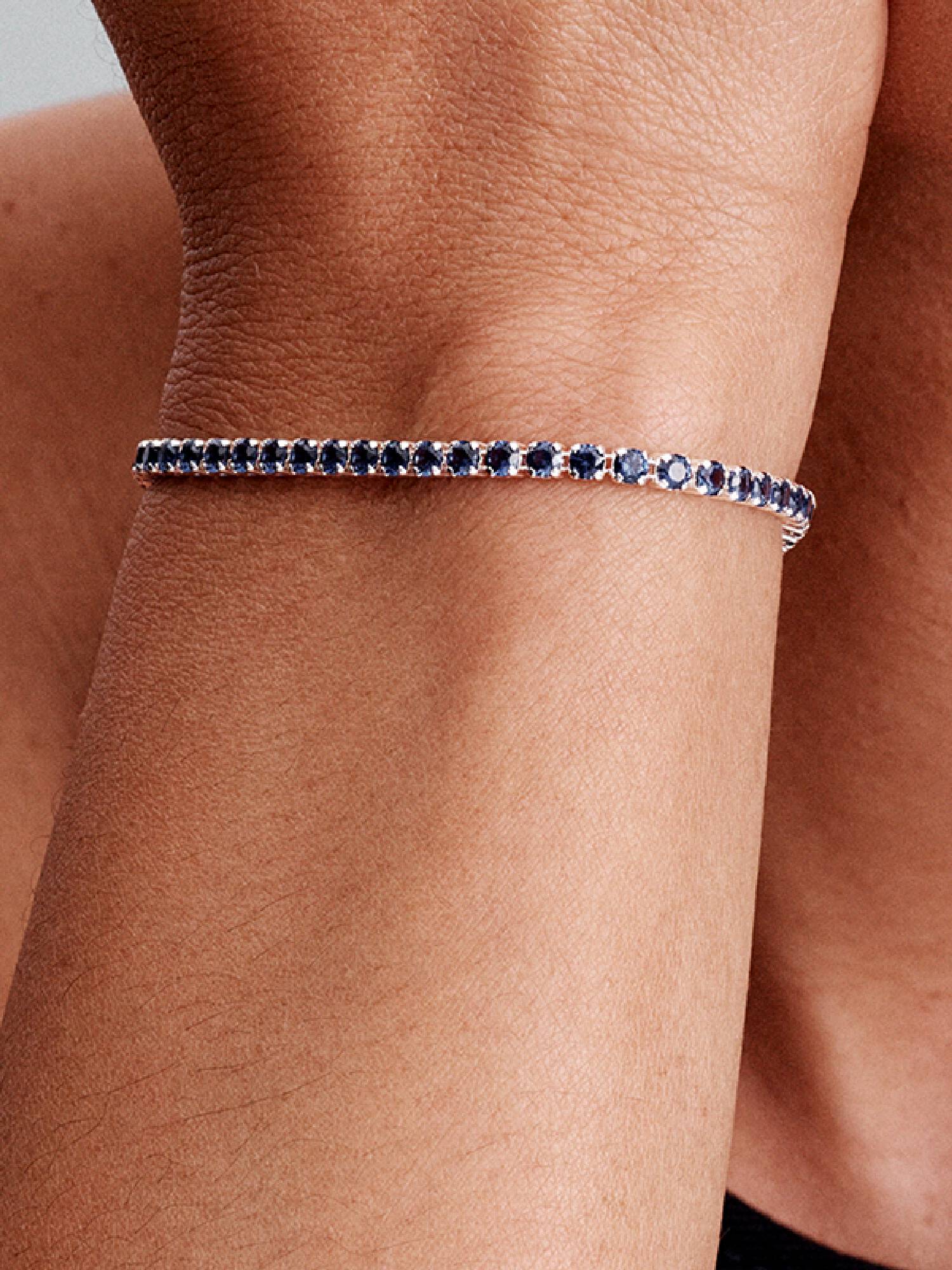 Brazalete de Tenis Azul Brillante