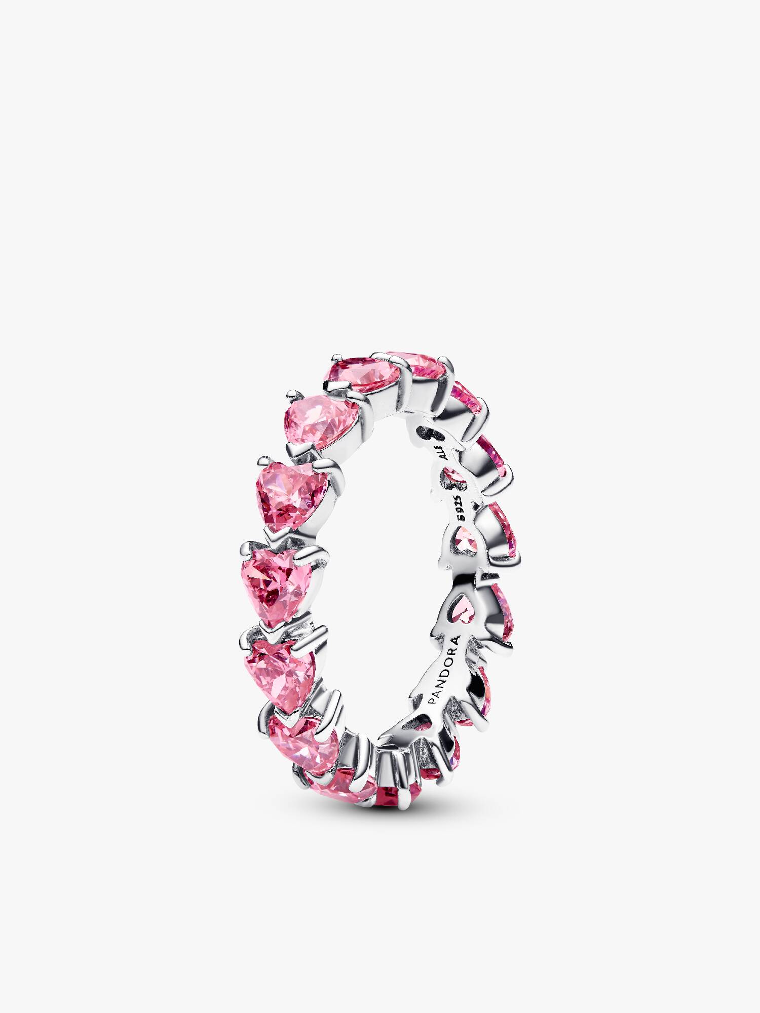 Anillo Alianza de Corazones Rosas