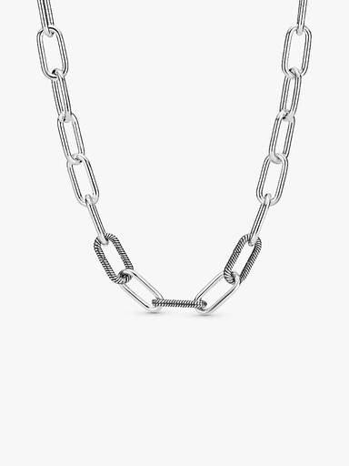 Collar Cadena de Eslabones Medianos con Cierre Redondo Pandora ME
